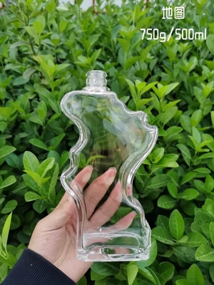 500 ml Super Flint Material klare weiße Glasflasche für Wodka Whiskey Gin
