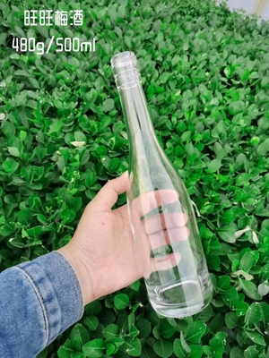 500 ml Super Flint Material klare weiße Glasflasche für Wodka Whiskey Gin