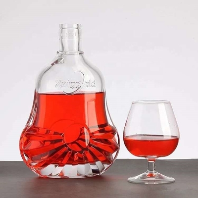 Durchsichtige, schicke, einzigartige Glasflasche mit 750 ml Kappe, SGS-zertifiziert
