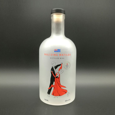 Tequila Custom Leere, hohe, runde Glasflasche Boston Gin mit Kork/Kappen