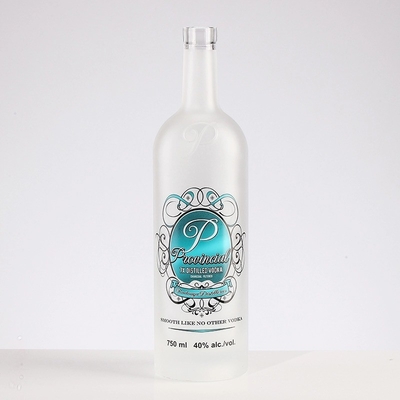 500 ml Schirmdruck auf Maß Frosted Crown Royal Whisky Vodka Gin Glasflaschen mit Kork