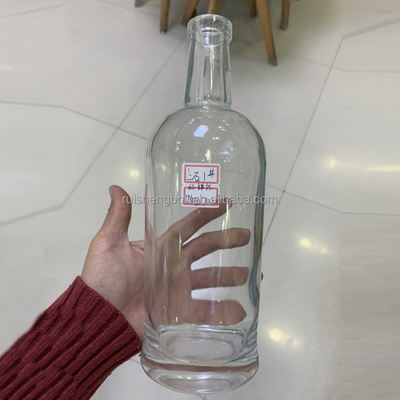 Super Flint 700ml Spirit Glas Wodka Flasche mit Kork OEM/ODM akzeptabel Anpassbar