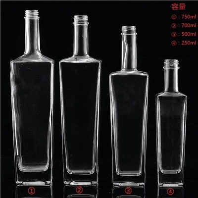 1L Glasflasche mit Frost-Oberflächenbehandlung und anderen tiefen Verfahren