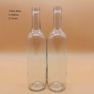 Super Flint Glaskragen Material 750 ml benutzerdefinierte Glas Vodka Flasche für Getränke