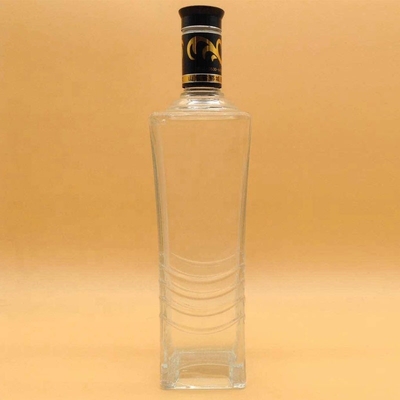 Super Flint Glaskragen Material 750 ml benutzerdefinierte Glas Vodka Flasche für Getränke