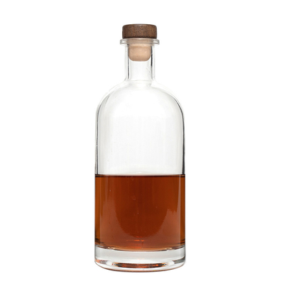 750 ml leere Spirituosenflasche mit Frostoberflächenbehandlung und Super Flint Glasmaterial