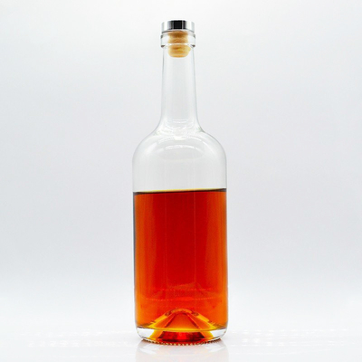 750 ml leere Spirituosenflasche mit Frostoberflächenbehandlung und Super Flint Glasmaterial