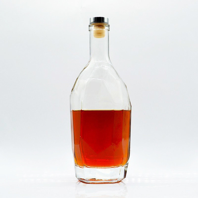 750 ml leere Spirituosenflasche mit Frostoberflächenbehandlung und Super Flint Glasmaterial