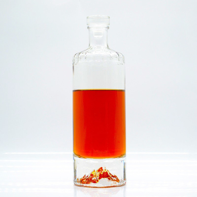 750 ml leere Spirituosenflasche mit Frostoberflächenbehandlung und Super Flint Glasmaterial