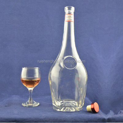 Gemäß Maß Flint Glasflasche für Limoncello Decal Oberfläche und Kristallmaterial