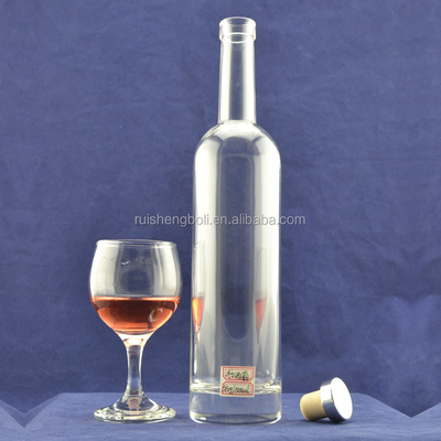 Gemäß Maß Flint Glasflasche für Limoncello Decal Oberfläche und Kristallmaterial