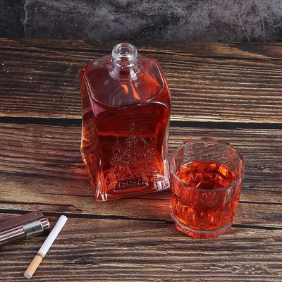 Super Flint 500ml 700ml 750ml Brandy Liquor Glas Weinflaschen mit und Fashion Design