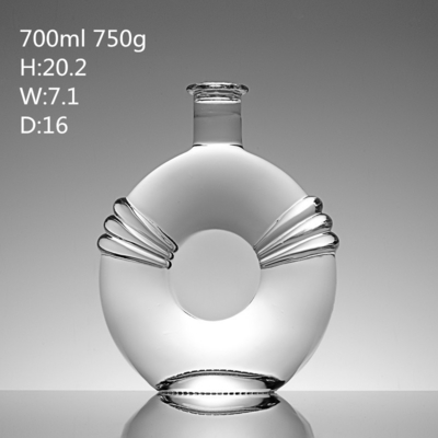 Super Flint 500ml 700ml 750ml Brandy Liquor Glas Weinflaschen mit und Fashion Design