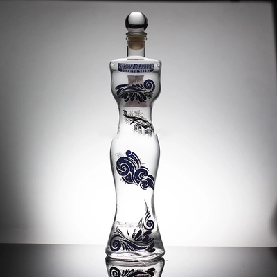 Whisky Custom Design Glasflasche 750 ml Flip Top Wodka Flasche mit Expressversand