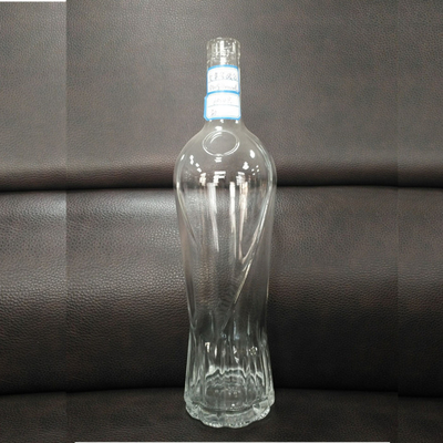 Industriegetränke 1L Glasflasche mit langem Hals und Whisky-Kork