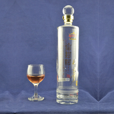 Industriegetränke 1L Glasflasche mit langem Hals und Whisky-Kork