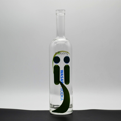 750 ml russische Wodka-Glasflaschen mit kostenloser Probe und Super-Flint-Glasmaterial