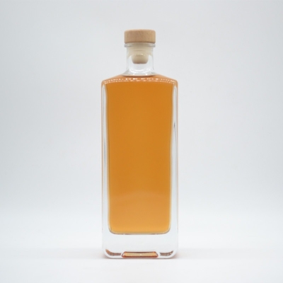 500 ml 700 ml 750 ml Einzigartige Viereckglasflasche für Saft Wodka Spirituosen
