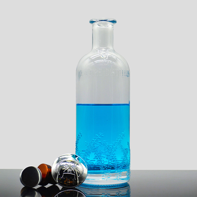 Korken und Schwarzes Spray 16 Unzen Glasflasche für leere 1 Liter Wasser Wein Likör 1000 ml Flasche