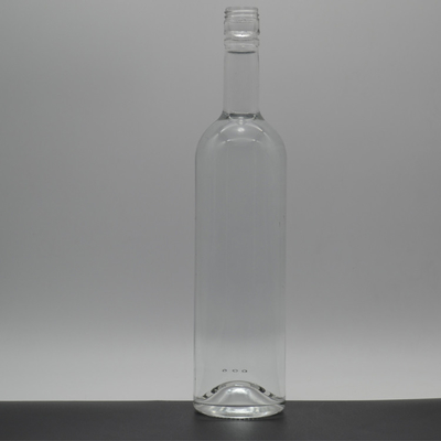 Super Flint Glas Whiskey Rum Gin Flaschen mit individueller Relief-Schnitzerei und Holzstoppe