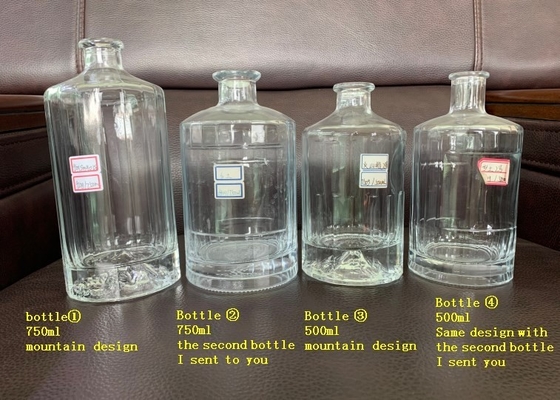 Extra White Flint Glass 350 ml 500 ml 700 ml 750 ml Wodka Gin Whiskey Liquor Glasflasche