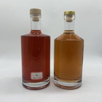 Maßgeschneiderte klare Glasflaschen für Tequila Whisky Brandy 750 ml 500 ml 1000 ml