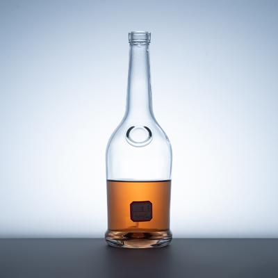 Super-Flint-Glaskragen hohe transparente Glasflaschen für Wodka