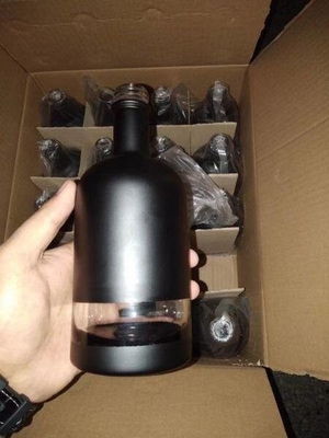 Elektroplattierte Glasflasche für Wodka/Brandy/Whisky 500 ml 700 ml
