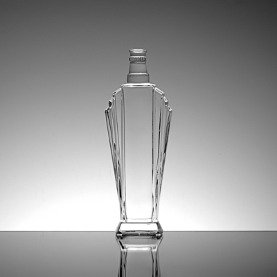 Rundes Glasflaschen mit Korkendeckel für 550 ml 700 ml 750 ml Wodka Gin Rum in Zylinderform
