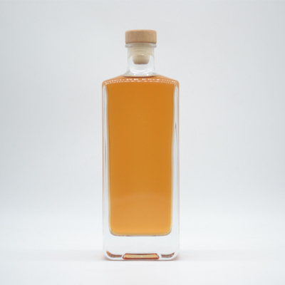 Maßgeschneiderte Quadratglasflasche für Spirituosen Gin Tequila Wodka 750 ml/700 ml/500 ml