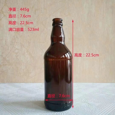 330 ml 500 ml Primärfarbflasche Kronenkappe Bernstein Liquor Bier Glasflasche für Direkt