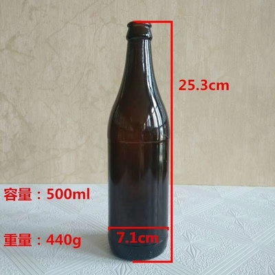 330 ml 500 ml Primärfarbflasche Kronenkappe Bernstein Liquor Bier Glasflasche für Direkt