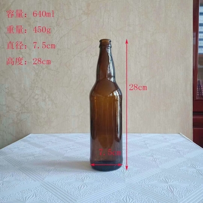 330 ml 500 ml Primärfarbflasche Kronenkappe Bernstein Liquor Bier Glasflasche für Direkt