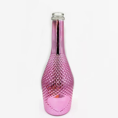 Leere Glasflasche für Wein 1 Liter kundenspezifische Elektroplattenfarbige Glasflaschen