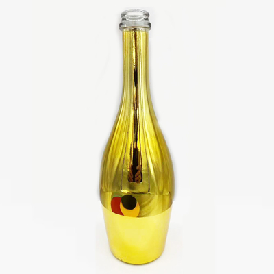 Leere Glasflasche für Wein 1 Liter kundenspezifische Elektroplattenfarbige Glasflaschen
