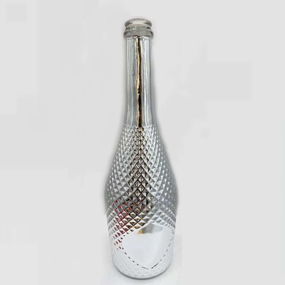 Leere Glasflasche für Wein 1 Liter kundenspezifische Elektroplattenfarbige Glasflaschen