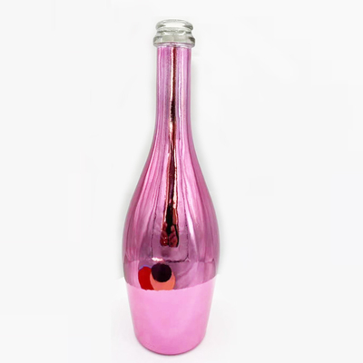 Leere Glasflasche für Wein 1 Liter kundenspezifische Elektroplattenfarbige Glasflaschen
