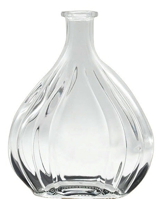 Kristall weiße Glasflasche für Getränke Fancy Design 500 ml 750 ml Wodka Whiskey Brandy
