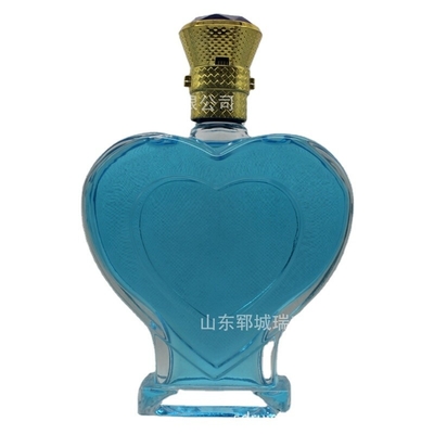 Kristall weiße Glasflasche für Getränke Fancy Design 500 ml 750 ml Wodka Whiskey Brandy