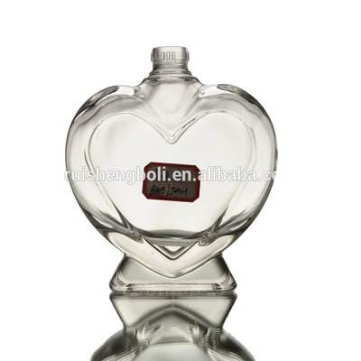 Kristall weiße Glasflasche für Getränke Fancy Design 500 ml 750 ml Wodka Whiskey Brandy