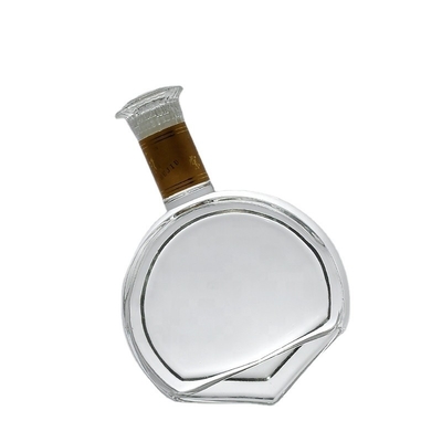 Kristall weiße Glasflasche für Getränke Fancy Design 500 ml 750 ml Wodka Whiskey Brandy