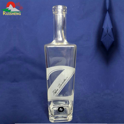 700 ml 750 ml Super Flint Französisch Quadrat Glasflasche für Alkohol SGS zertifizierte Norm