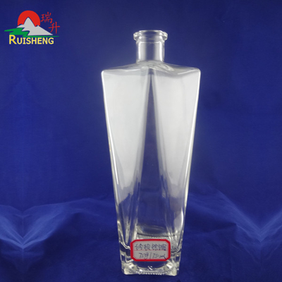 700 ml 750 ml Super Flint Französisch Quadrat Glasflasche für Alkohol SGS zertifizierte Norm