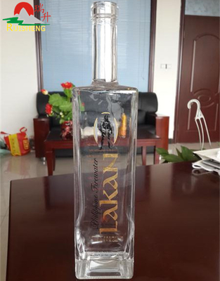 700 ml 750 ml Super Flint Französisch Quadrat Glasflasche für Alkohol SGS zertifizierte Norm