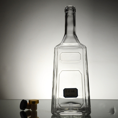 350 ml 550 ml 750 ml leere Glasflasche für Wodka Whisky Rotwein Decal Oberflächenbehandlung