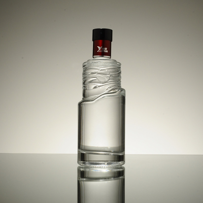 500 ml Frost Oberflächenbehandlung Schmetterlingsform Whisky Glasflasche für Wodka Verpackung