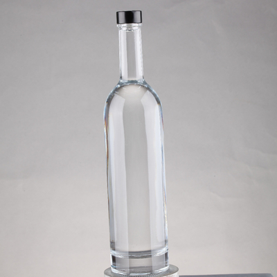Aufgestellte klare runde hohe Guala-Kappe Whisky-Flasche Glasflaschen mit Korken