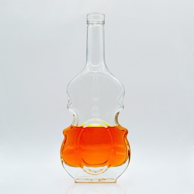 Quadratisch angepasste Tierflasche 500 ml 750 ml Glasflasche für Brandy Whisky Wodka