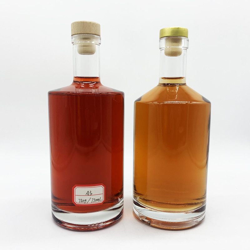 Custom Design 75cl Whisky Flasche 0,75l Extra Flint Cork Wodka Flasche mit kostenloser Probe