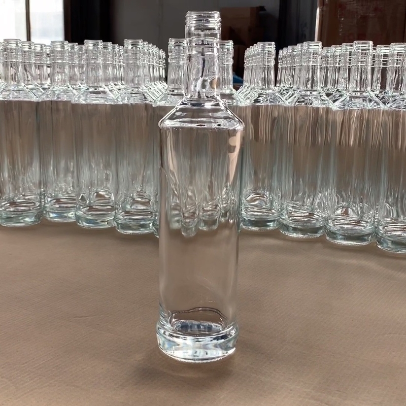 375 ml 500 ml 750 ml 1000 ml Glas Korken Top Schraube GPI Top Cap Runde Whisky Wodka Brandy Spirituosen Flaschen